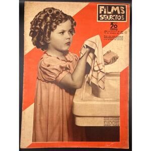 1935 Spanish Films Selecto Shirley Temple Magazine Hollywood Gable, Astaire